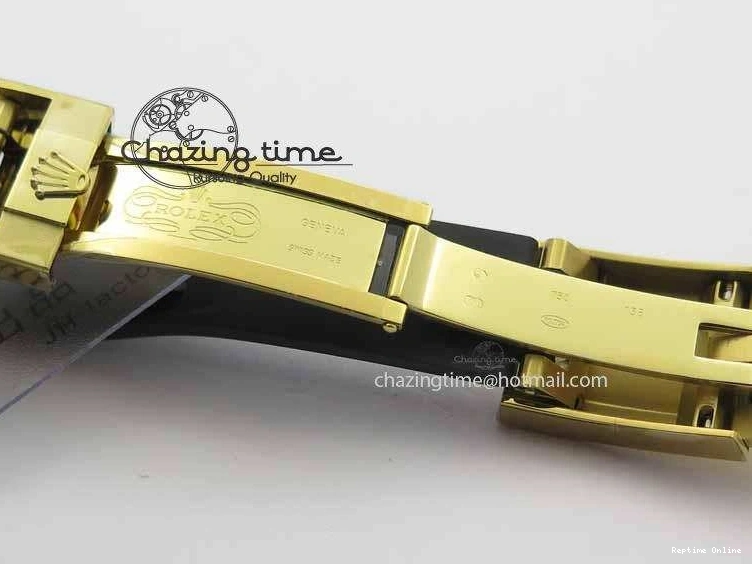 0301 Daytona YG 116518LN JH Best Edition Black Dial On Rubber Strap A4130 (Free XS rubber strap) WeatherProof 3645